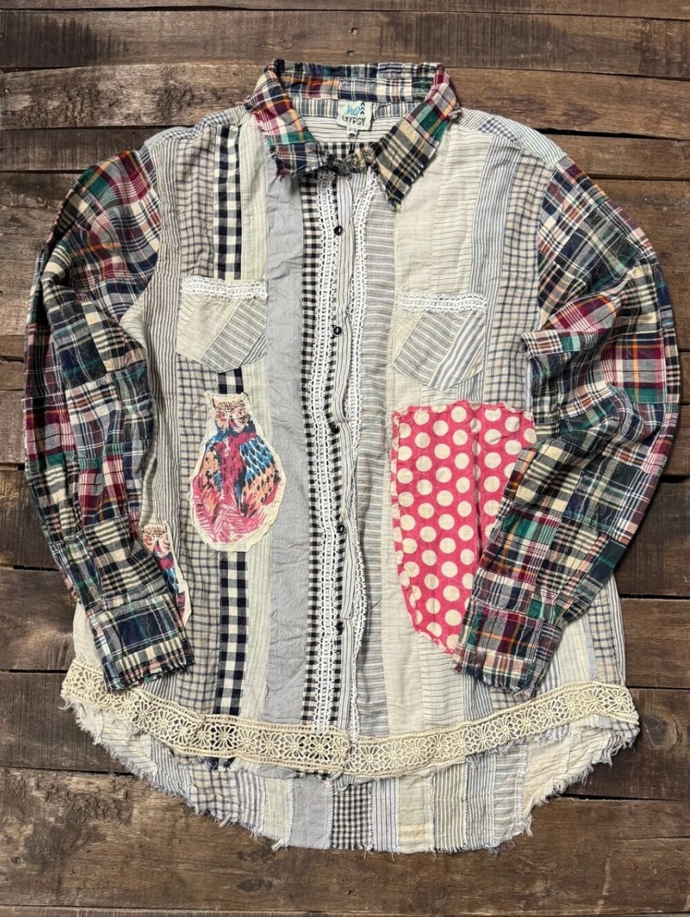 🔥BRAND NEW Star Dreamer Top - Moon Thread - Jaded Gypsy, Patchwork W/ Lace